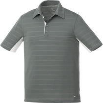 Elevate Men's Steel Grey Prescott Short Sleeve Polo