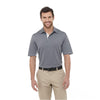 Elevate Men's Steel Grey Prescott Short Sleeve Polo
