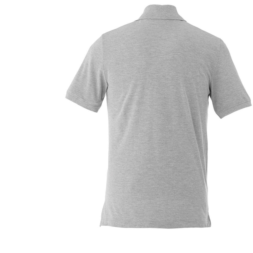 Elevate Men's Heather Grey Banfield Short Sleeve Polo