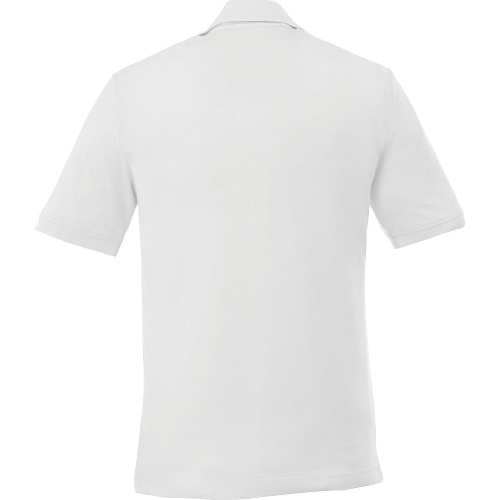 Elevate Men's White Banfield Short Sleeve Polo