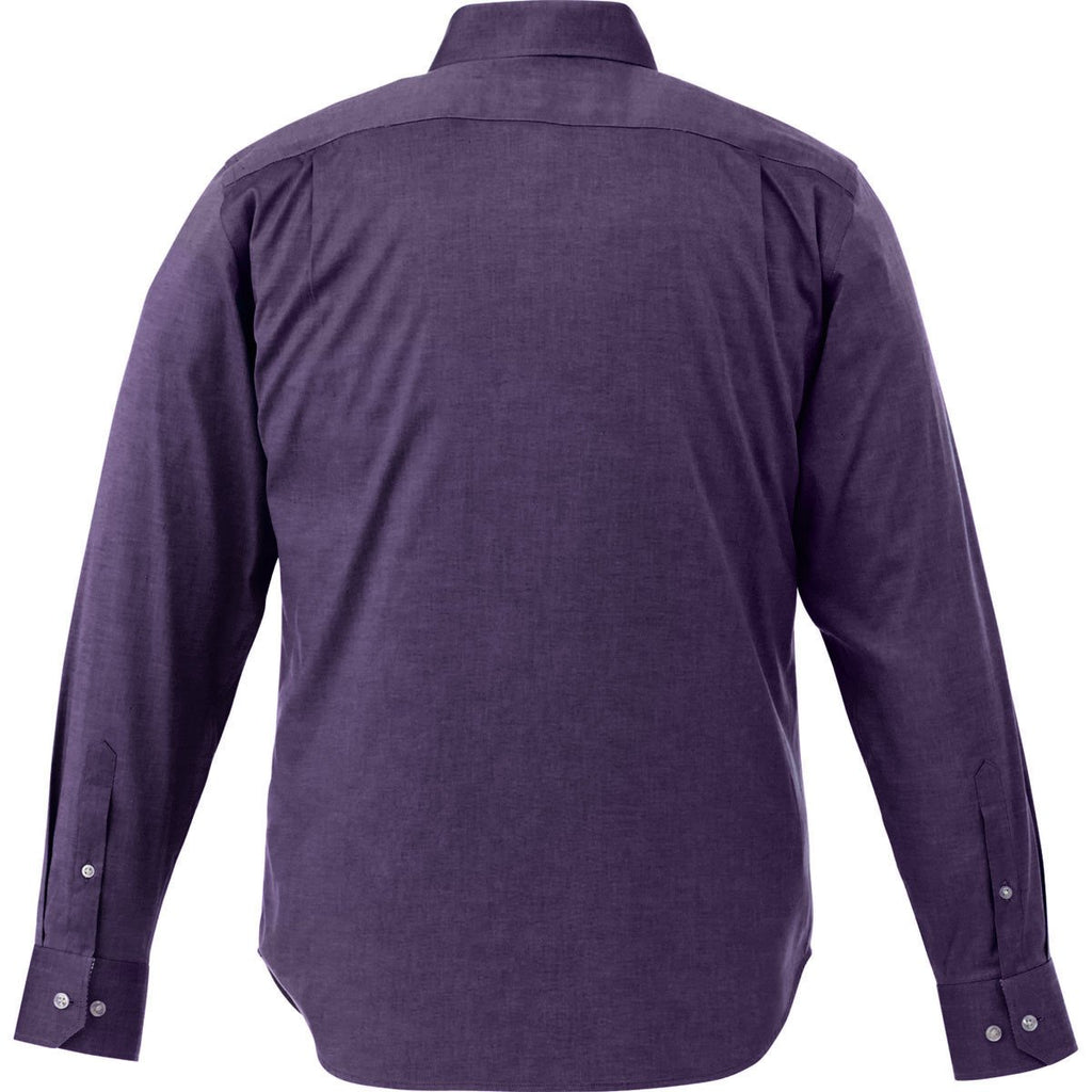 Elevate Men's Dark Plum Cromwell Long Sleeve Shirt