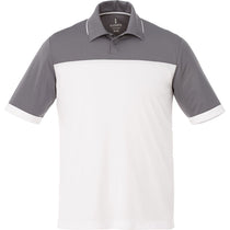 Elevate Men's Steel Grey/White Mack Short Sleeve Polo