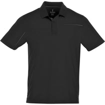 Elevate Men's Black/Steel Grey Wilcox Short Sleeve Polo