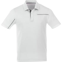 Elevate Men's White/Steel Grey Wilcox Short Sleeve Polo
