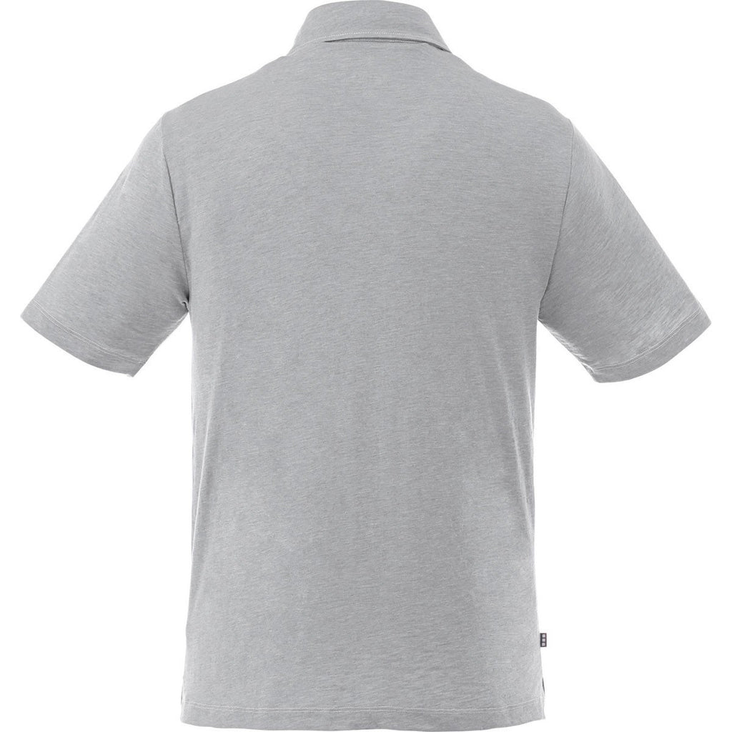 Elevate Men's Heather Grey Tipton Short Sleeve Polo