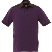 Elevate Men's Dark Plum/Black Smoke Laramie Short Sleeve Polo
