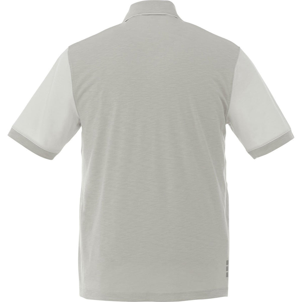 Elevate Men's Grey Mist/Fossil Laramie Short Sleeve Polo