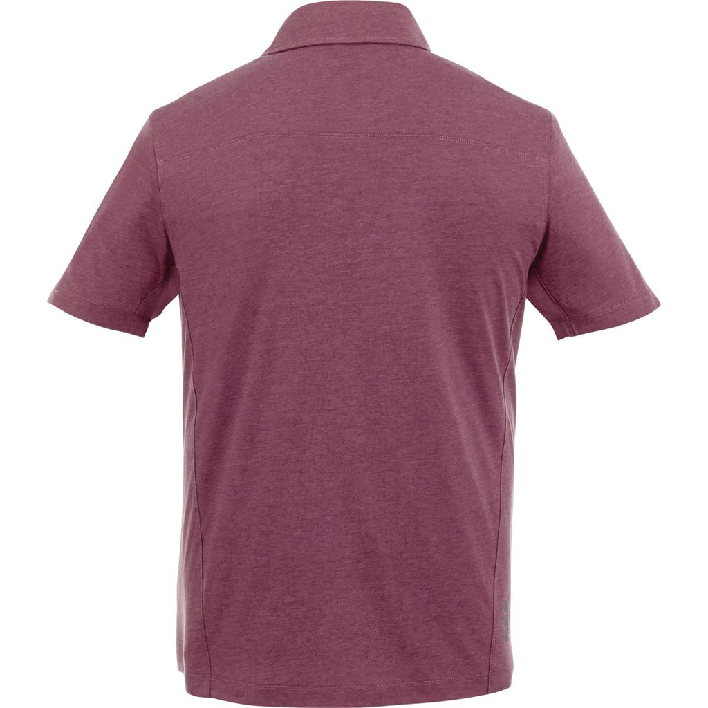 Elevate Men's Maroon Heather Concord Short Sleeve Polo