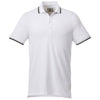 Roots73 Men's White/Black Limestone Short Sleeve Polo