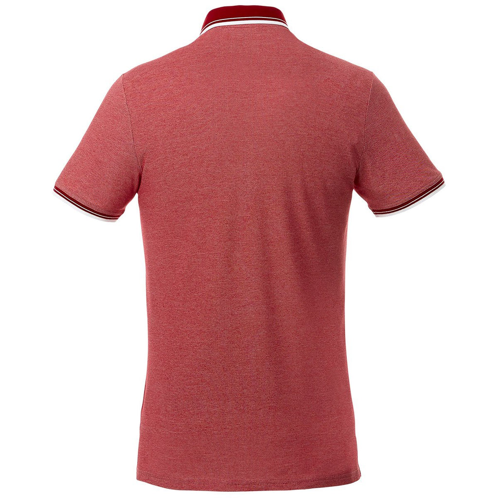 Roots73 Men's Dark Red/White Limestone Short Sleeve Polo