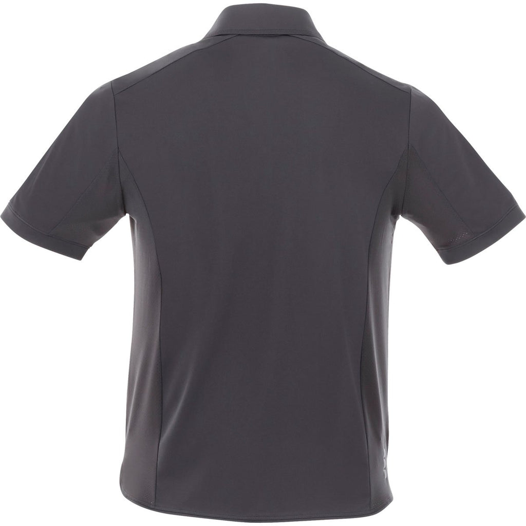 Elevate Men's Black Smoke/Grey Storm Royce Short Sleeve Polo