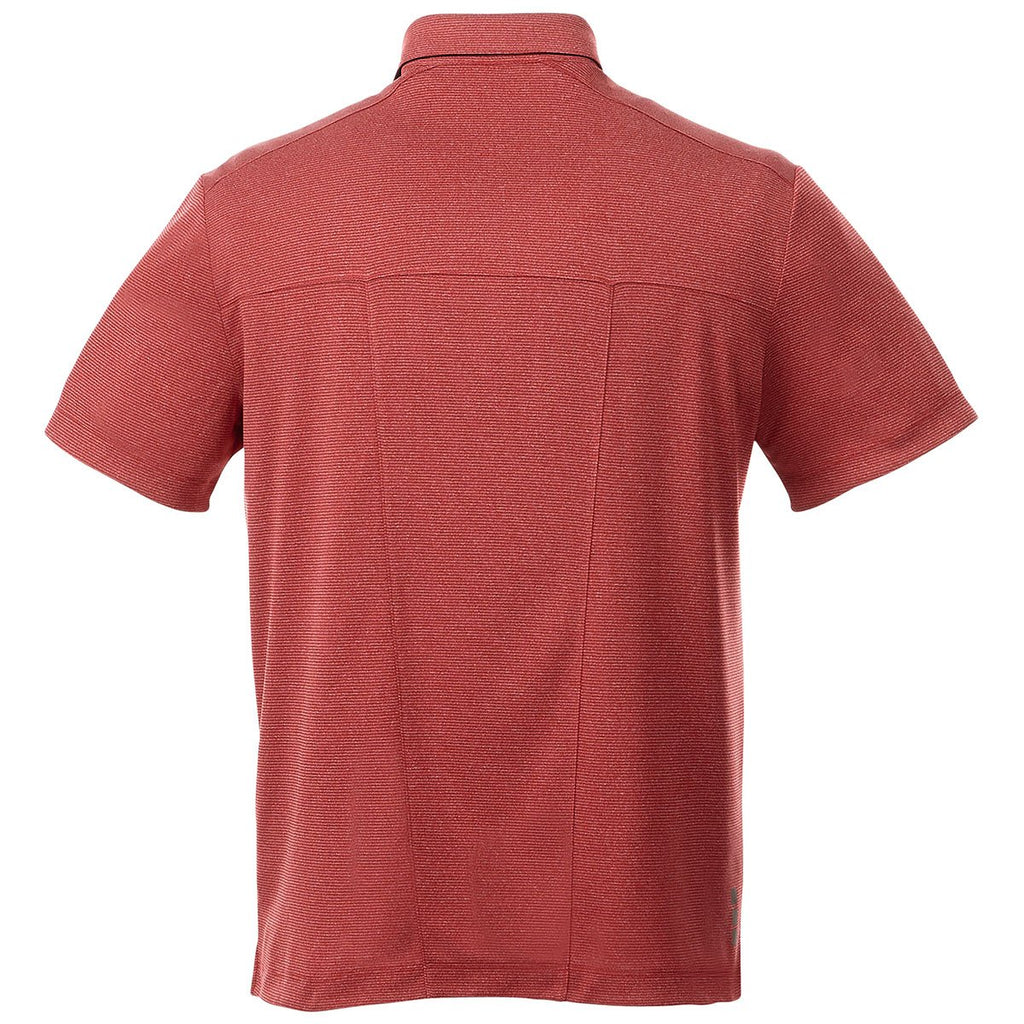 Elevate Men's Vintage Red Heather Skara Short Sleeve Polo