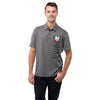 Elevate Men's Heather Charcoal Skara Short Sleeve Polo