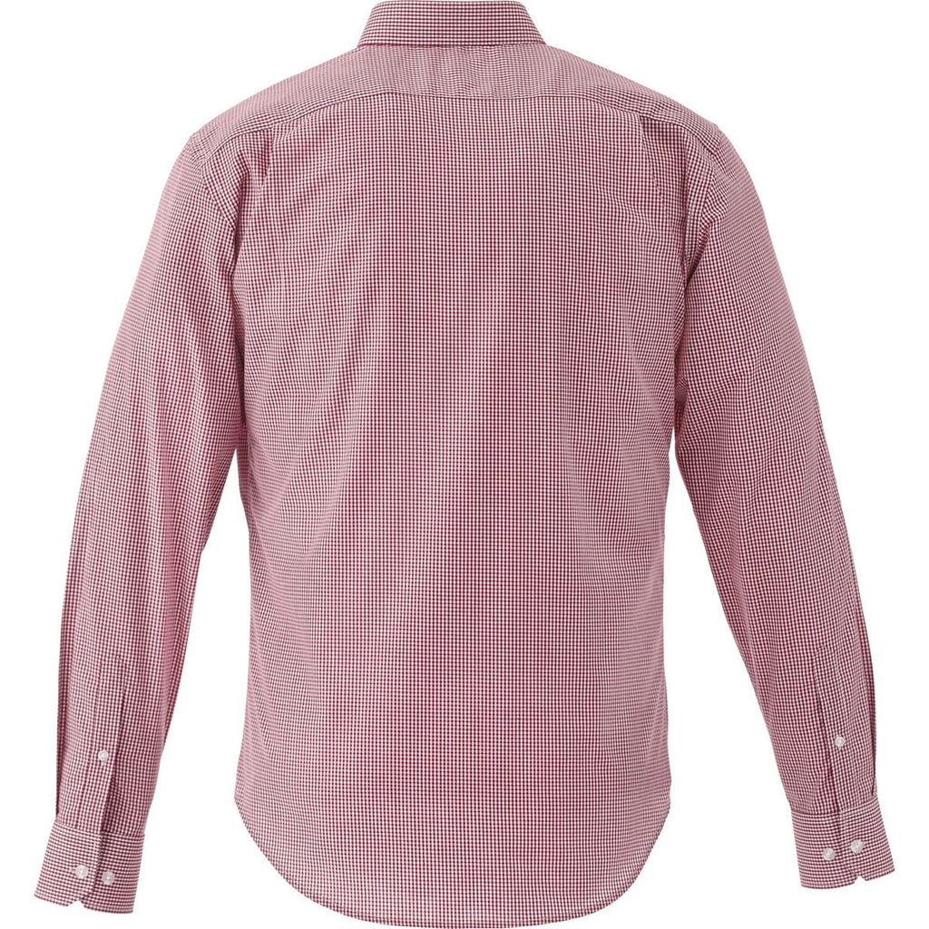 Elevate Men's Maroon Quinlan Long Sleeve Shirt