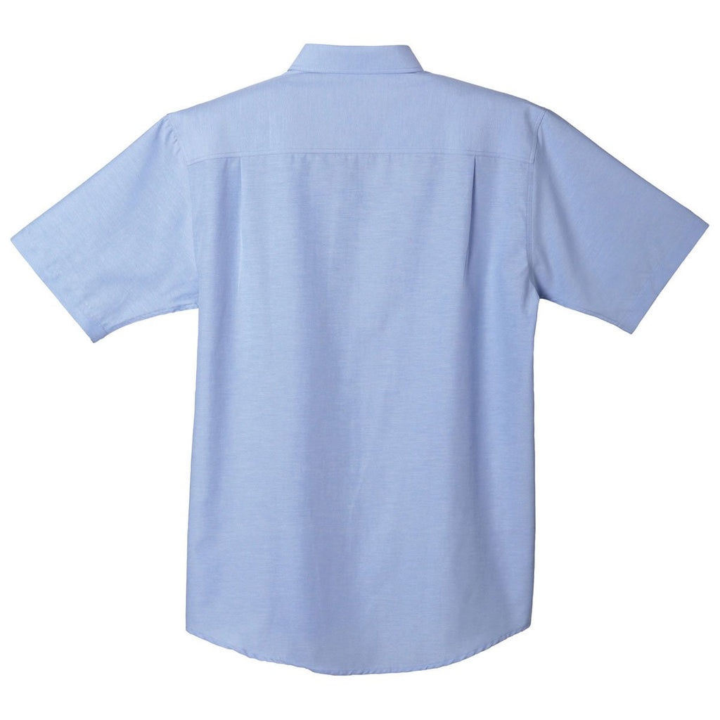 Elevate Men's Oxford Blue Lambert Oxford Short Sleeve Shirt