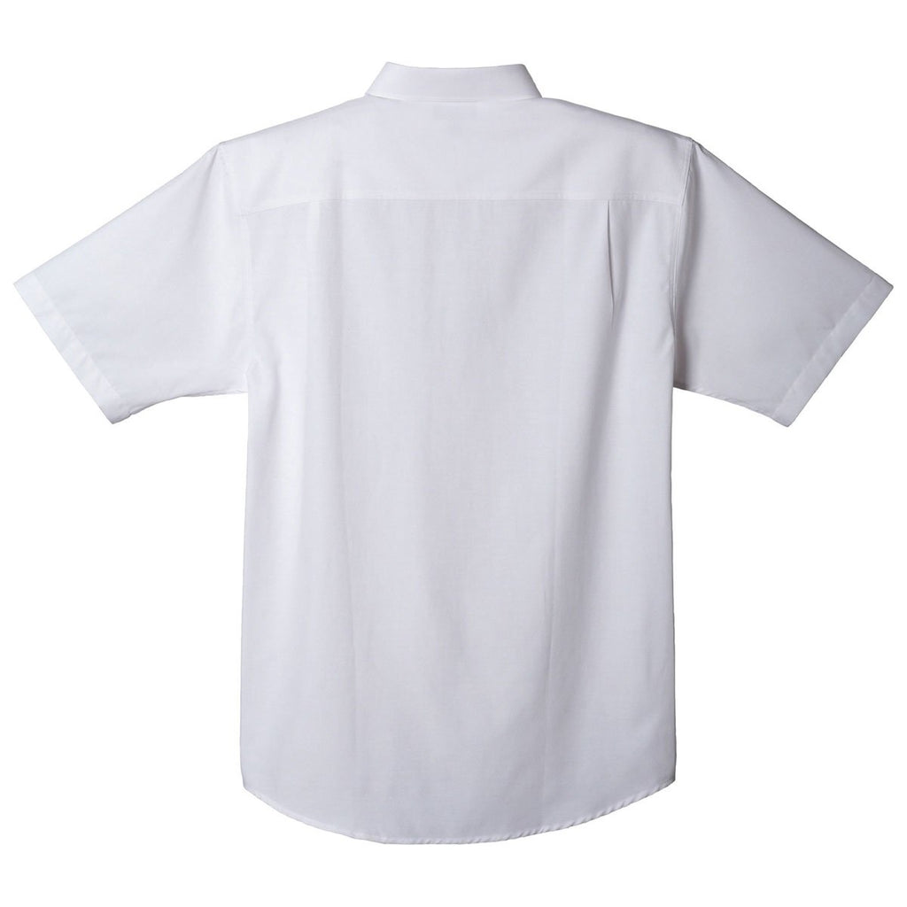 Elevate Men's White Lambert Oxford Short Sleeve Shirt