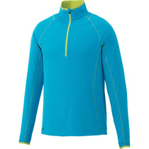 Elevate Men's Aspen Blue/Hi-Liter Green Knew Knit Half Zip