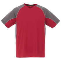 Elevate Men's Team Red/Steel Grey Taku Short Sleeve Tech Tee