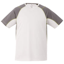 Elevate Men's White/Steel Grey Taku Short Sleeve Tech Tee