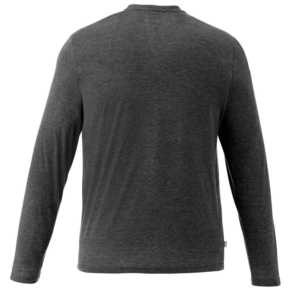Elevate Men's Heather Dark Charcoal Holt Long Sleeve Tee
