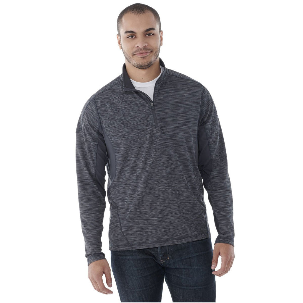 Elevate Men's Smoke Heather Yerba Knit Quarter Zip