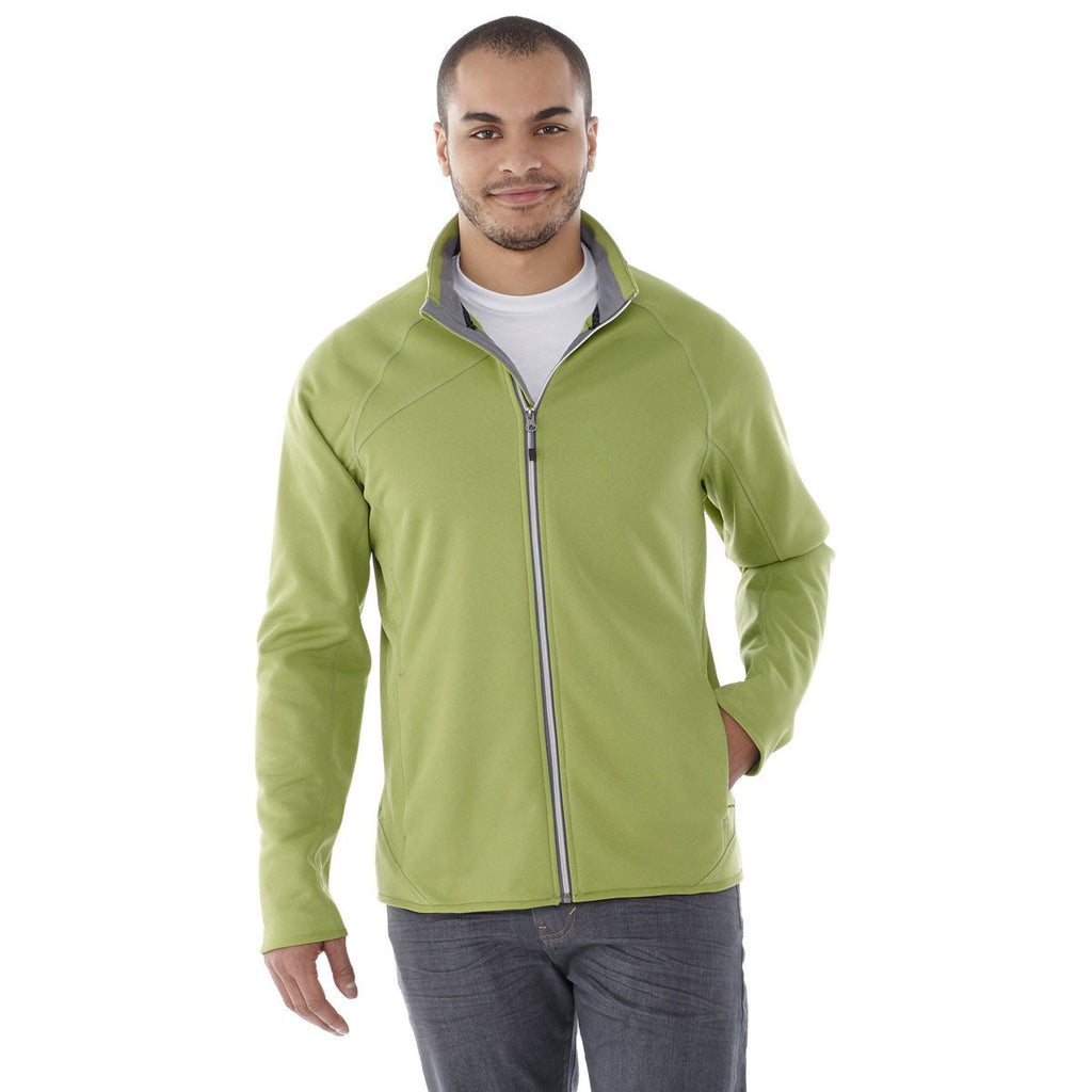 Elevate Men's Dark Citron Green Oyama Knit Jacket
