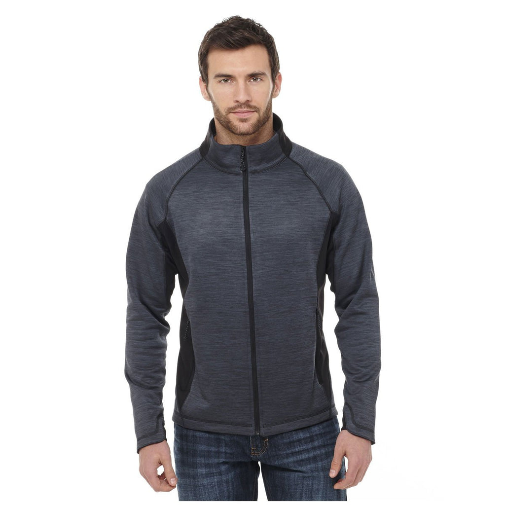 Elevate Men's Smoke Heather Langley Knit Jacket