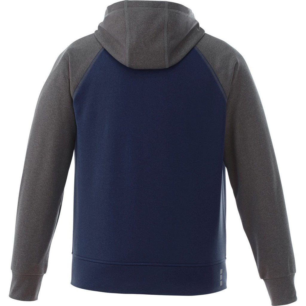 Elevate Men's Navy Anshi Knit Full Zip Hoodie