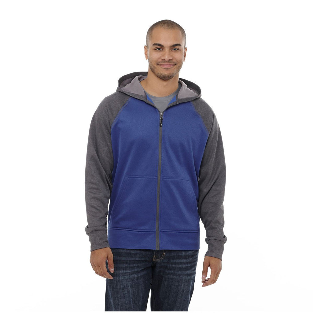 Elevate Men's New Royal Anshi Knit Full Zip Hoodie