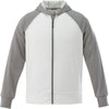 Elevate Men's White Anshi Knit Full Zip Hoodie