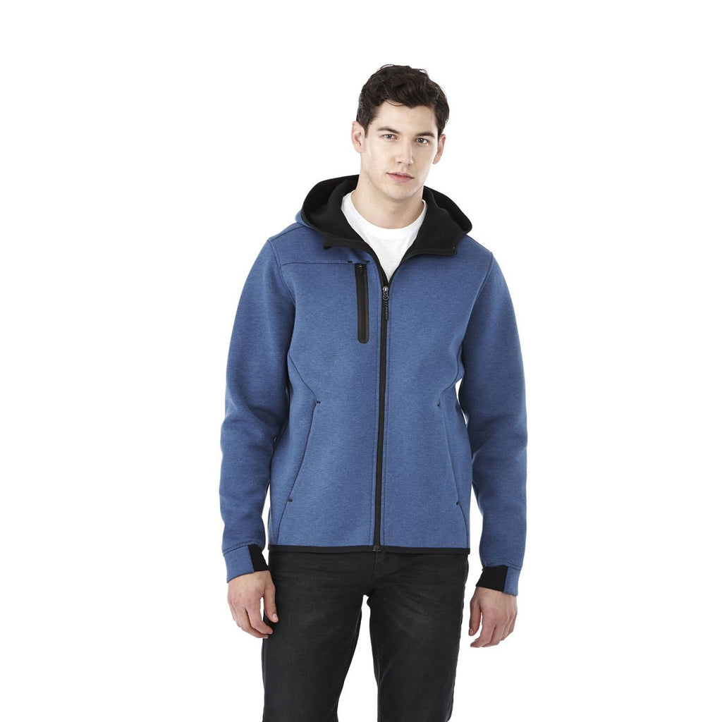 Elevate Men's Metro Blue Heather/Metro Blue Chivero Knit Jacket