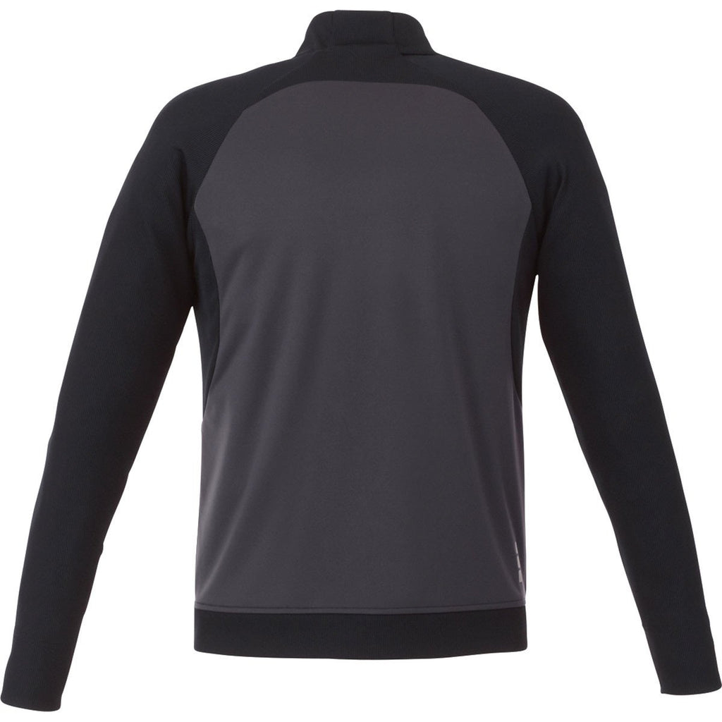 Elevate Men's Black Smoke Mica Knit Jacket