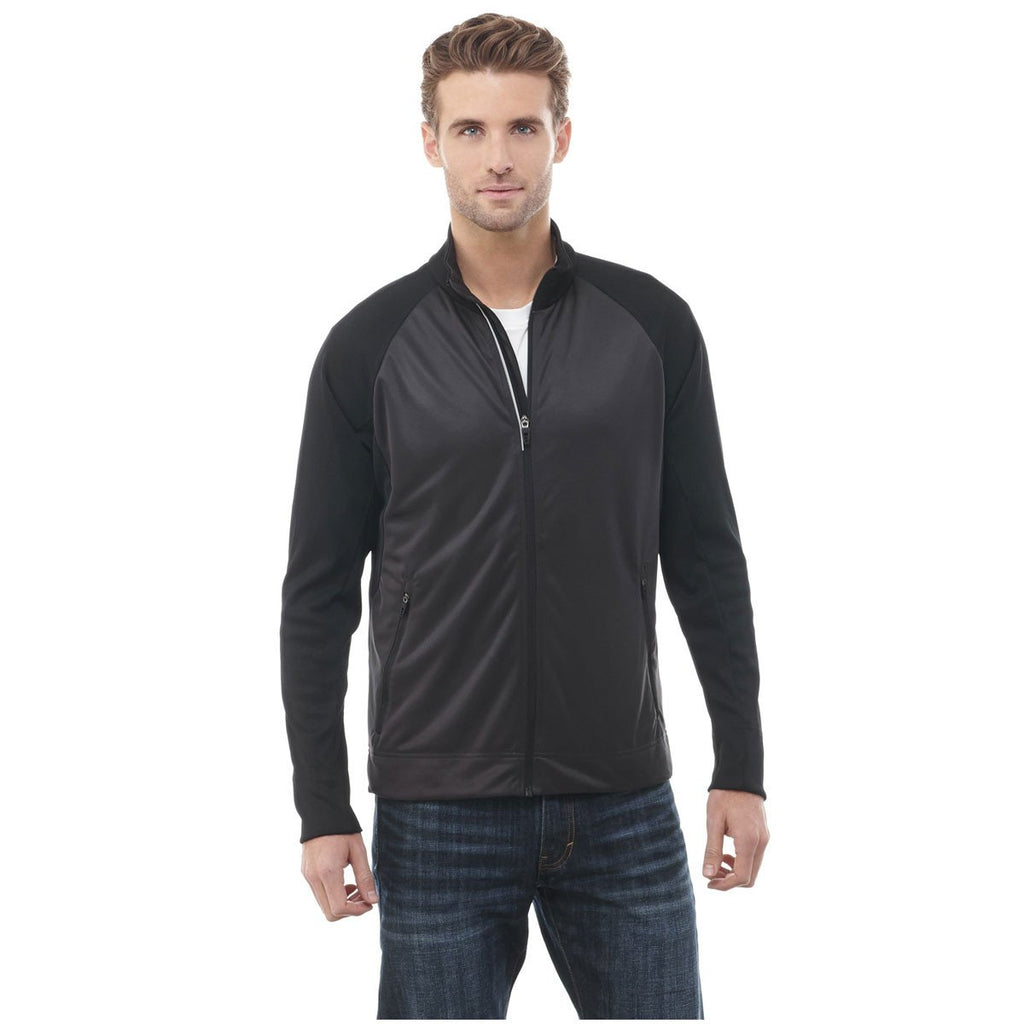 Elevate Men's Black Smoke Mica Knit Jacket