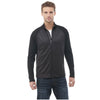 Elevate Men's Black Smoke Mica Knit Jacket