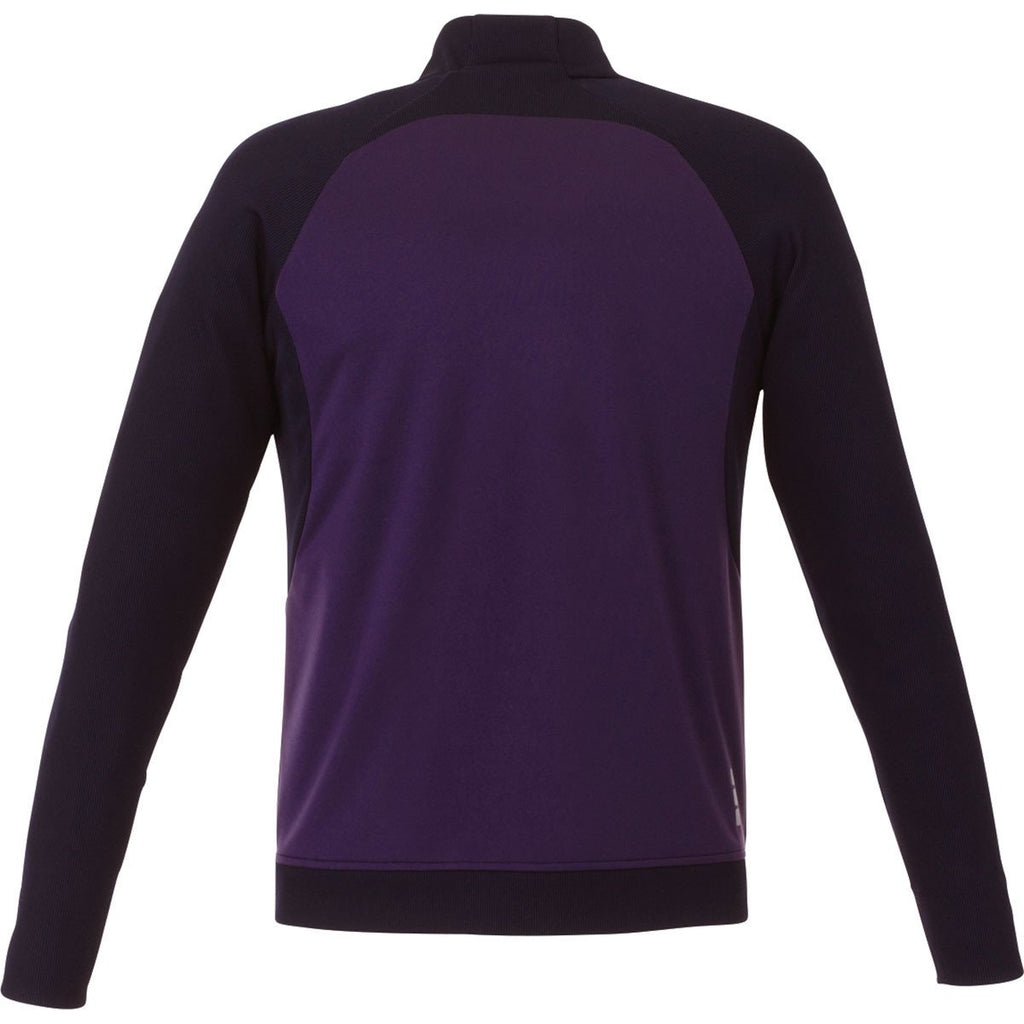 Elevate Men's Dark Plum Mica Knit Jacket