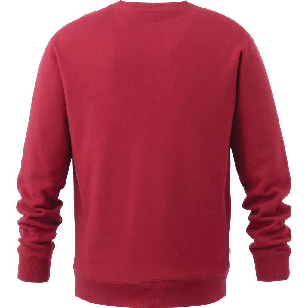 Elevate Men's Vintage Red Garris Fleece Crew