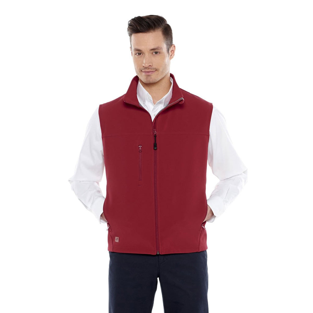 Elevate Men's Vintage Red Innis Bonded Fleece Vest
