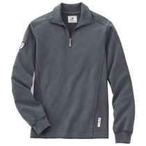 Roots73 Men's Dark Charcoal Mix Trentriver Knit Quarter Zip