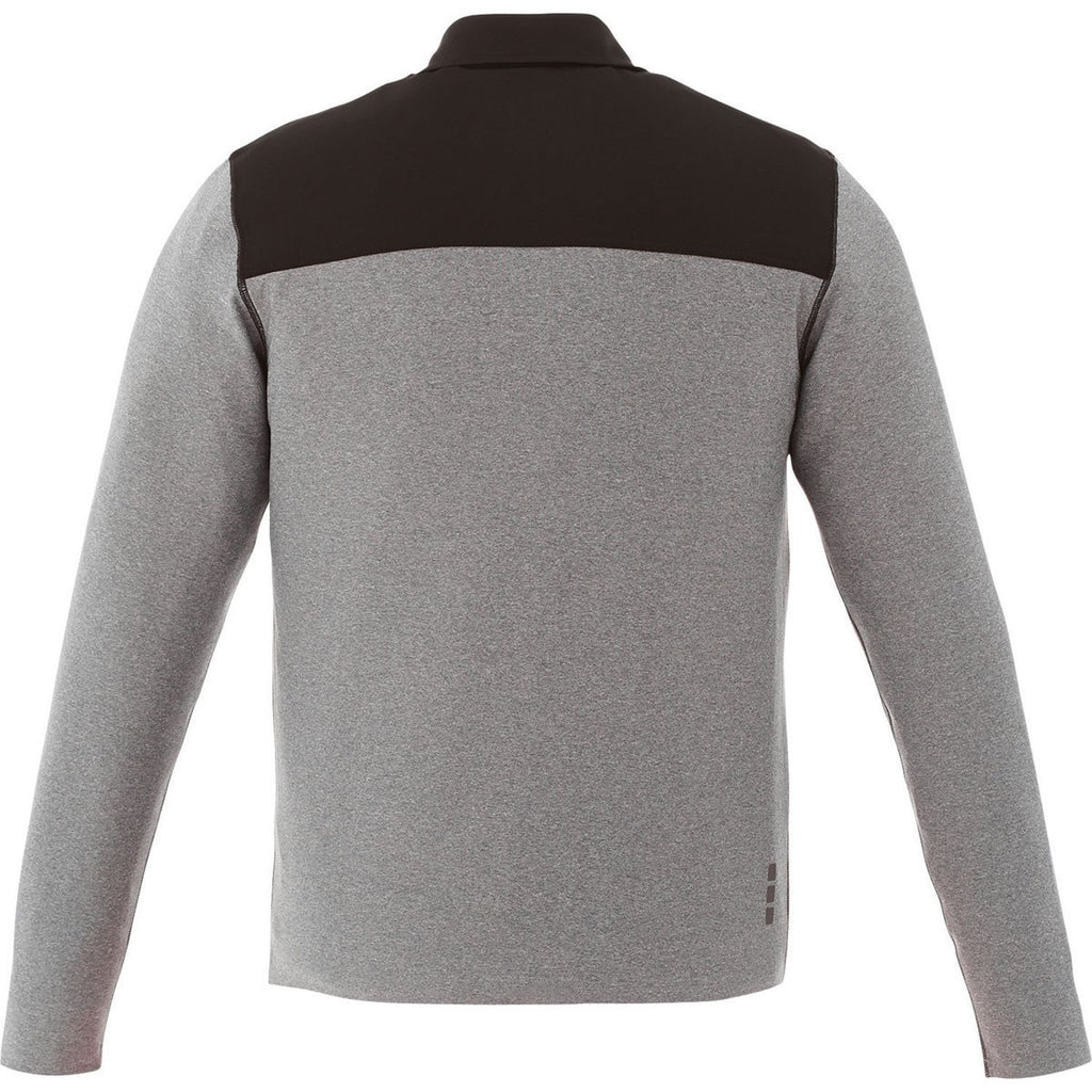 Elevate Men's Medium Heather Grey Perren Knit Jacket