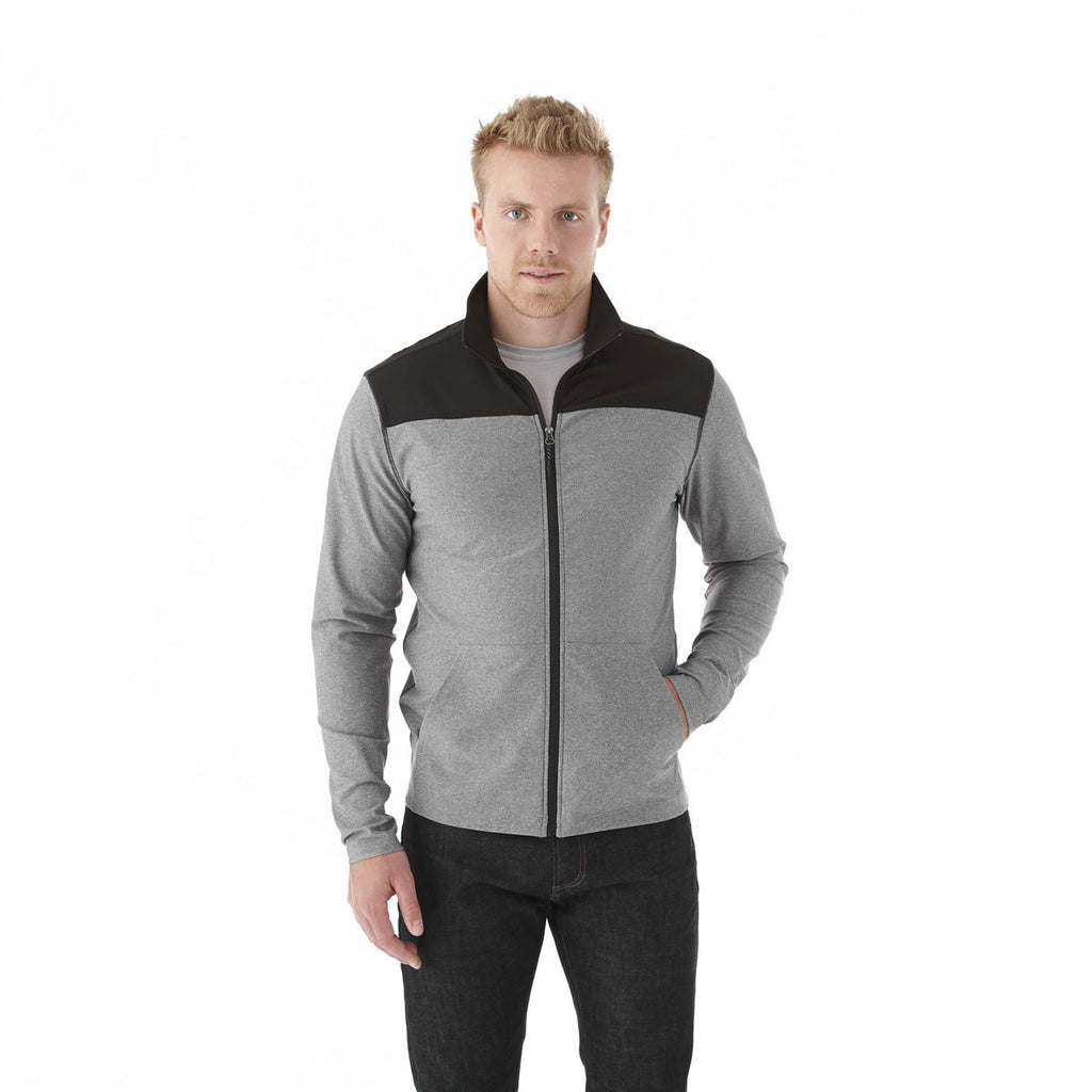 Elevate Men's Medium Heather Grey Perren Knit Jacket