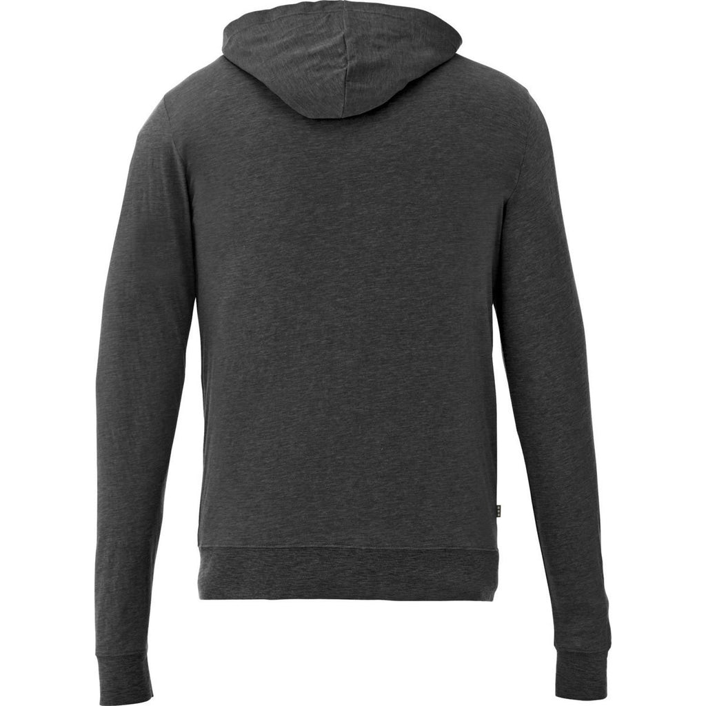 Elevate Men's Heather Dark Charcoal Garner Knit Full Zip Hoody