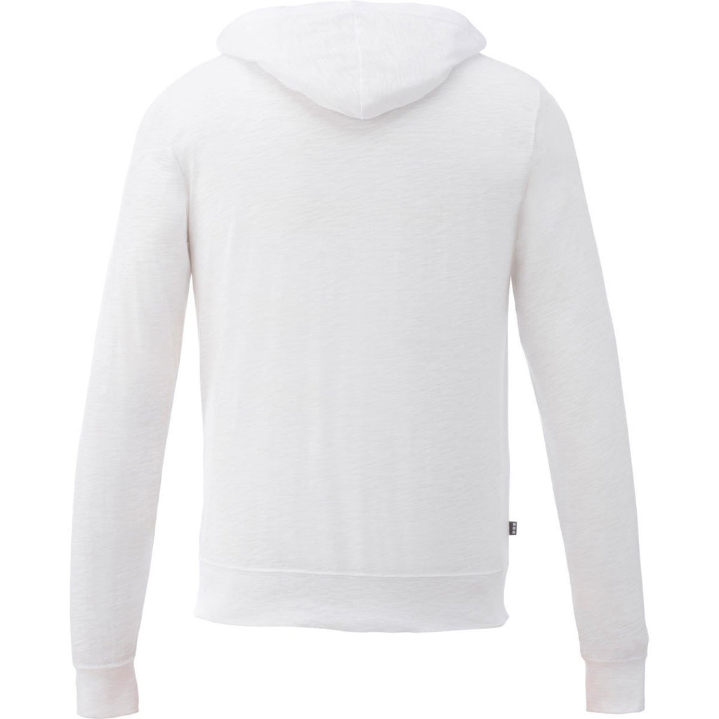 Elevate Men's White Garner Knit Full Zip Hoodie