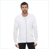 Elevate Men's White Garner Knit Full Zip Hoodie