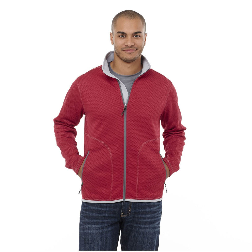 Elevate Men's Team Red Cima Knit Jacket