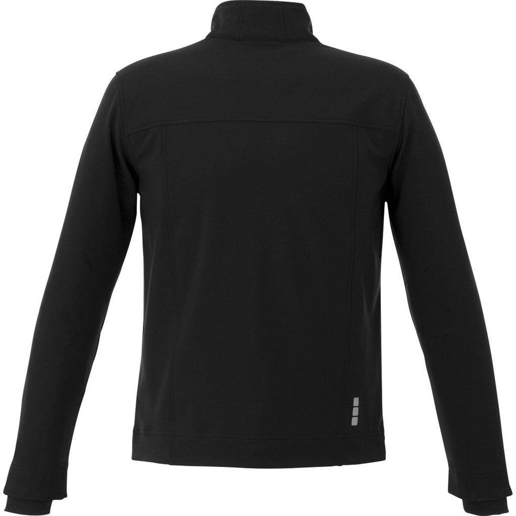 Elevate Men's Black Vernon Softshell Jacket