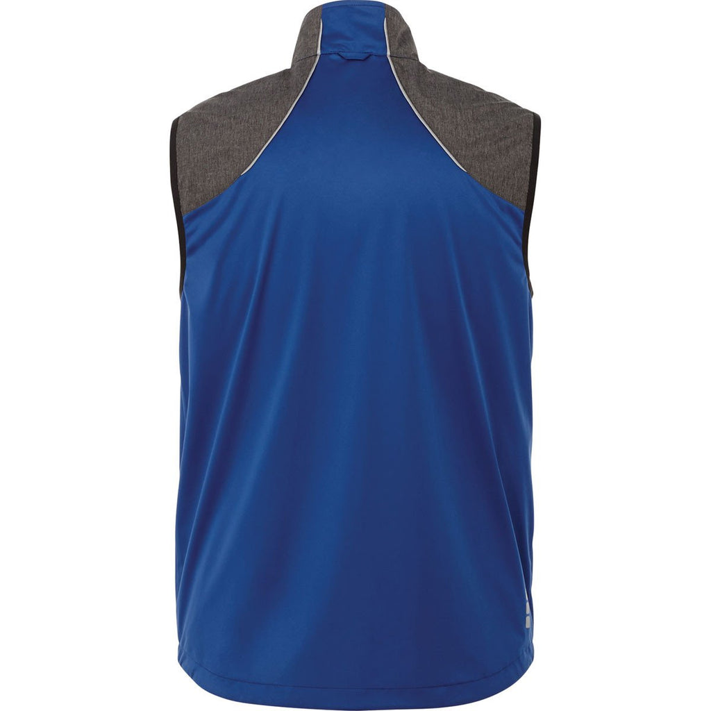 Elevate Men's Metro Blue/Black Smoke Heather Nasak Hybrid Softshel Vest