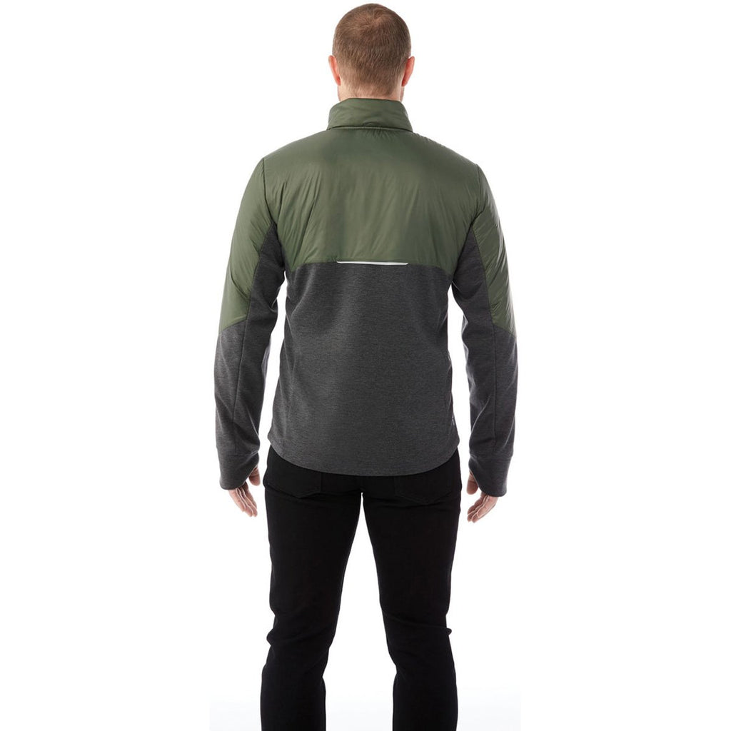 Elevate Men's Loden/Heather Dark Charcoal Fernie Hybrid Insulated Jacket