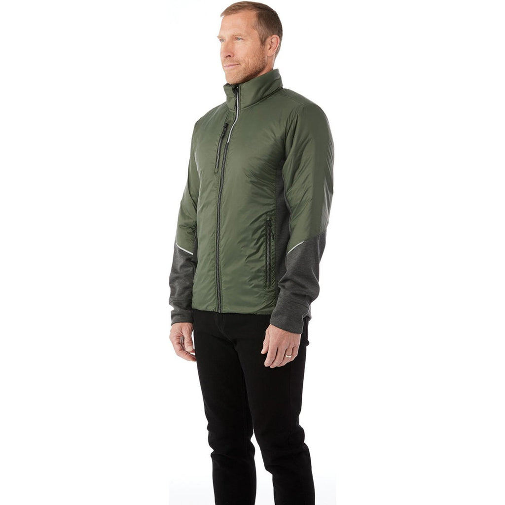 Elevate Men's Loden/Heather Dark Charcoal Fernie Hybrid Insulated Jacket