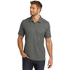 TravisMathew Men's Quiet Shade Grey Heather/Black Oceanside Heather Polo