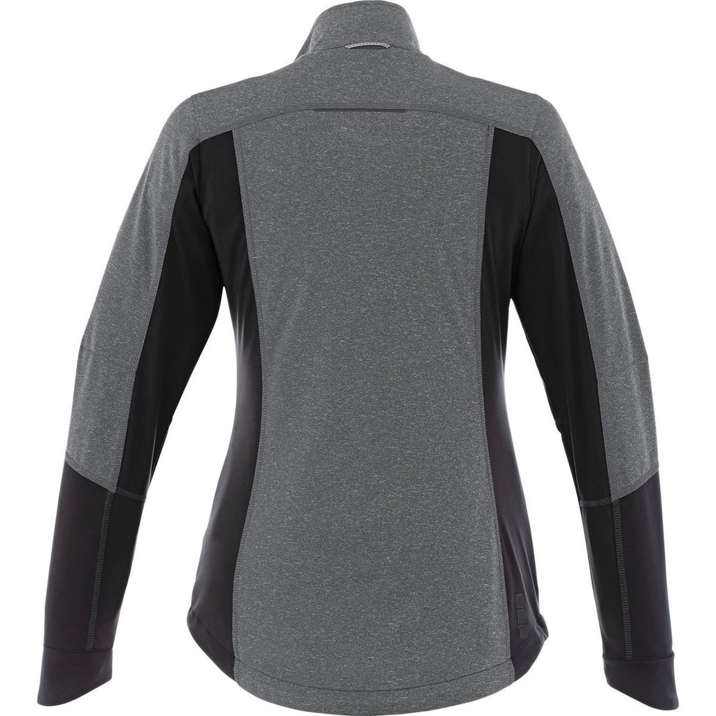 Elevate Women's Heather Dark Charcoal Verdi Hybrid Softshell Jacket